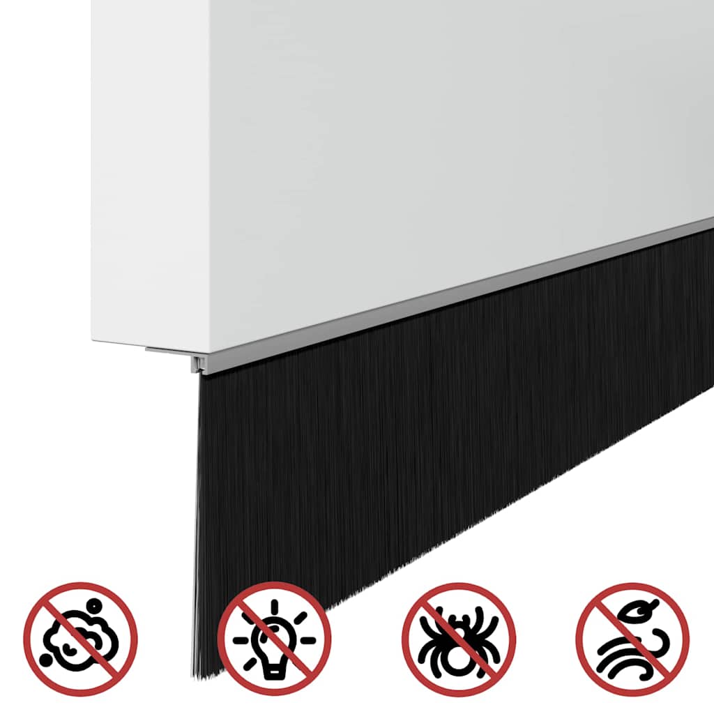 Držač četke za vrata 6 pcs Srebrno 100 cm Aluminijski legura