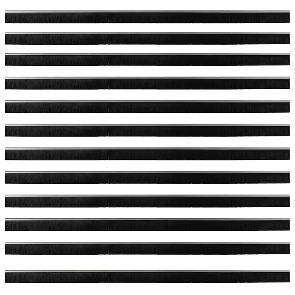 Držač četke za vrata 12 pcs Srebrno 100 cm Aluminijski legura