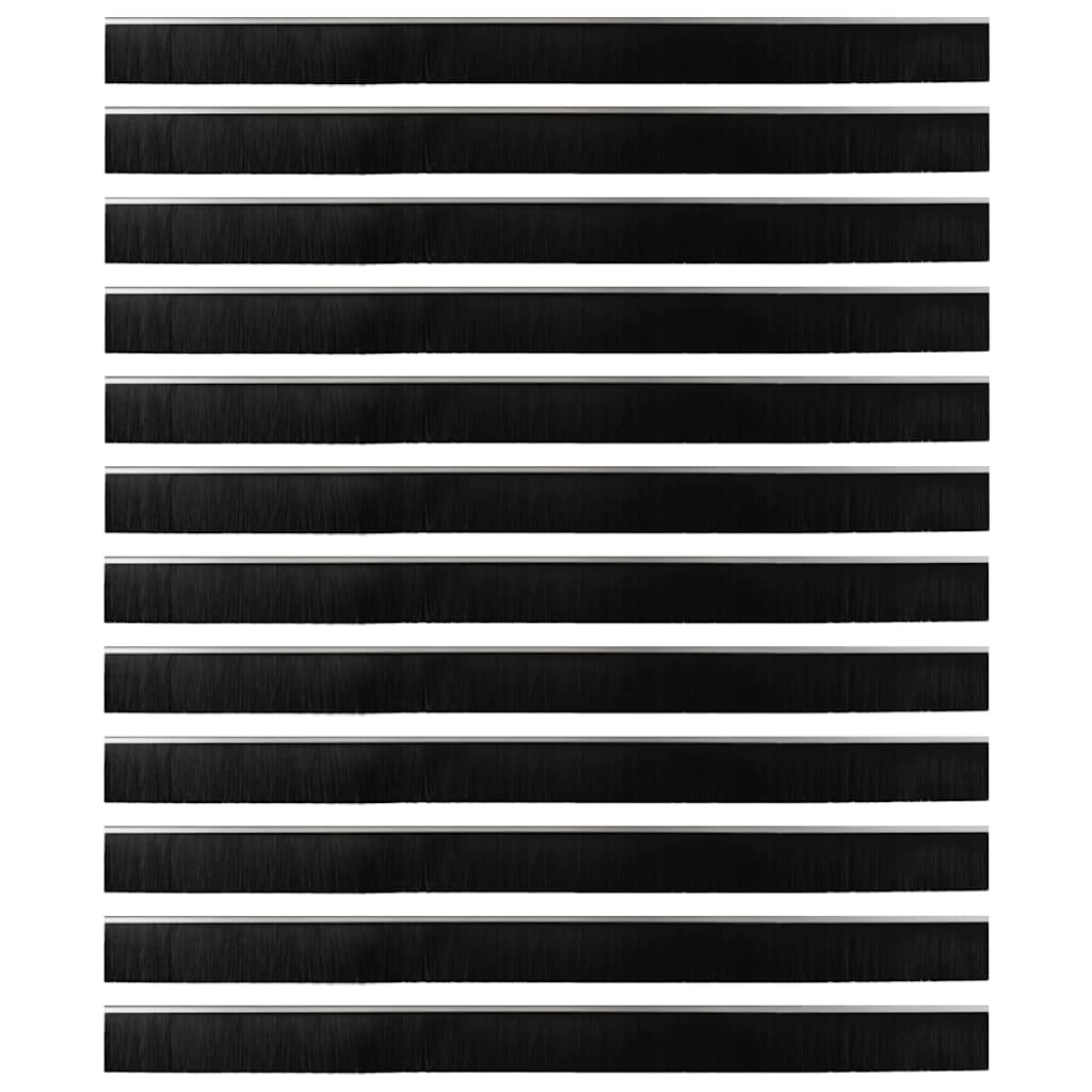 Držač četke za vrata 12 pcs Srebrno 100 cm Aluminijski legura