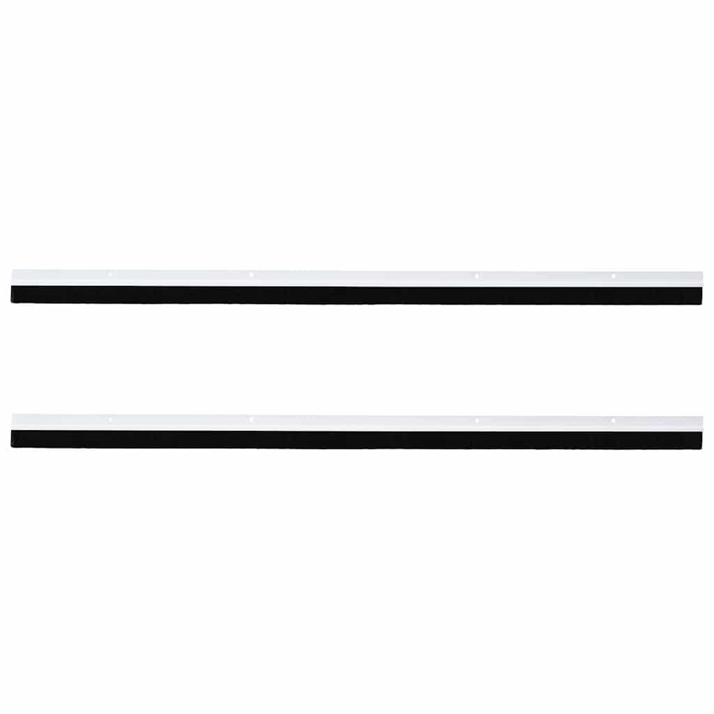 Držač četke za vrata 2 pcs Bijelo 100 cm Aluminijski legura