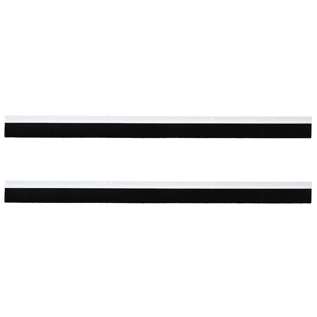 Držač četke za vrata 2 pcs Bijelo 100 cm Aluminijski legura