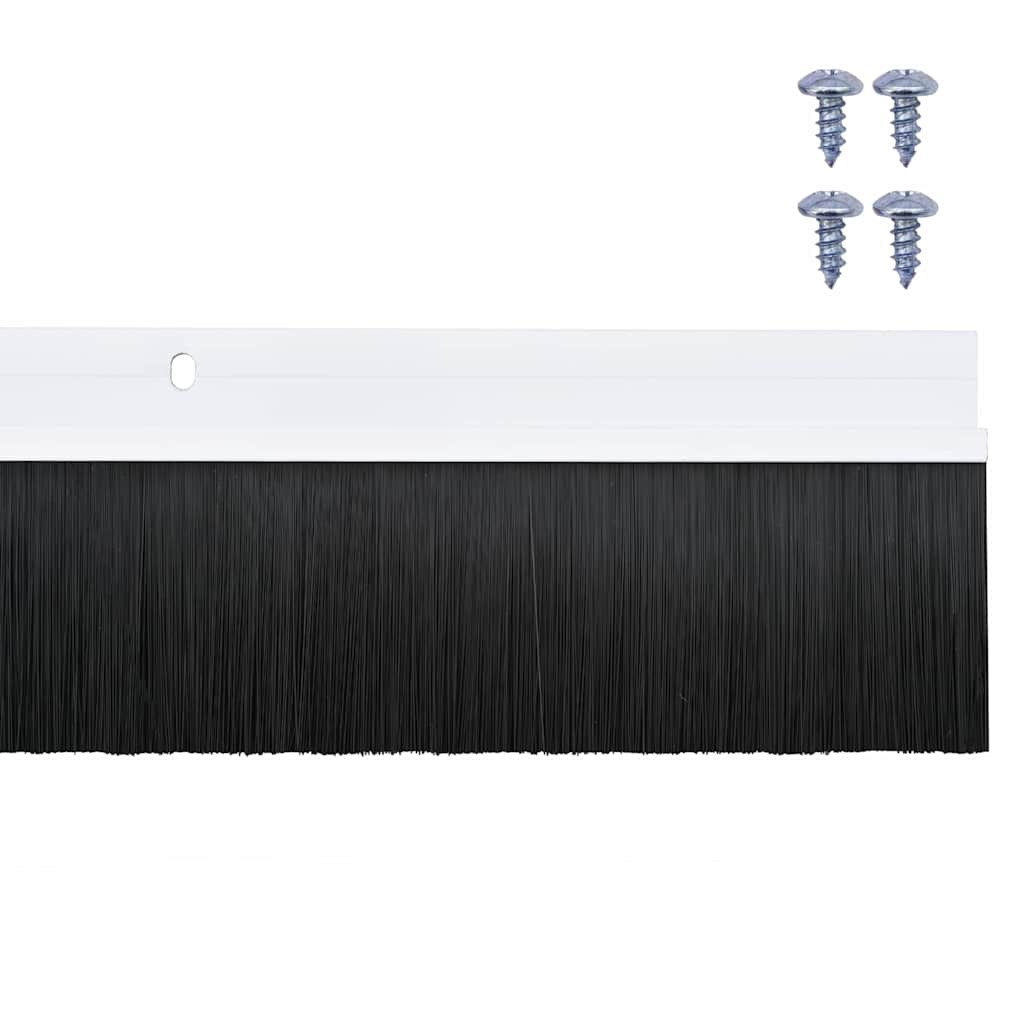 Držač četke za vrata 2 pcs Bijelo 100 cm Aluminijski legura