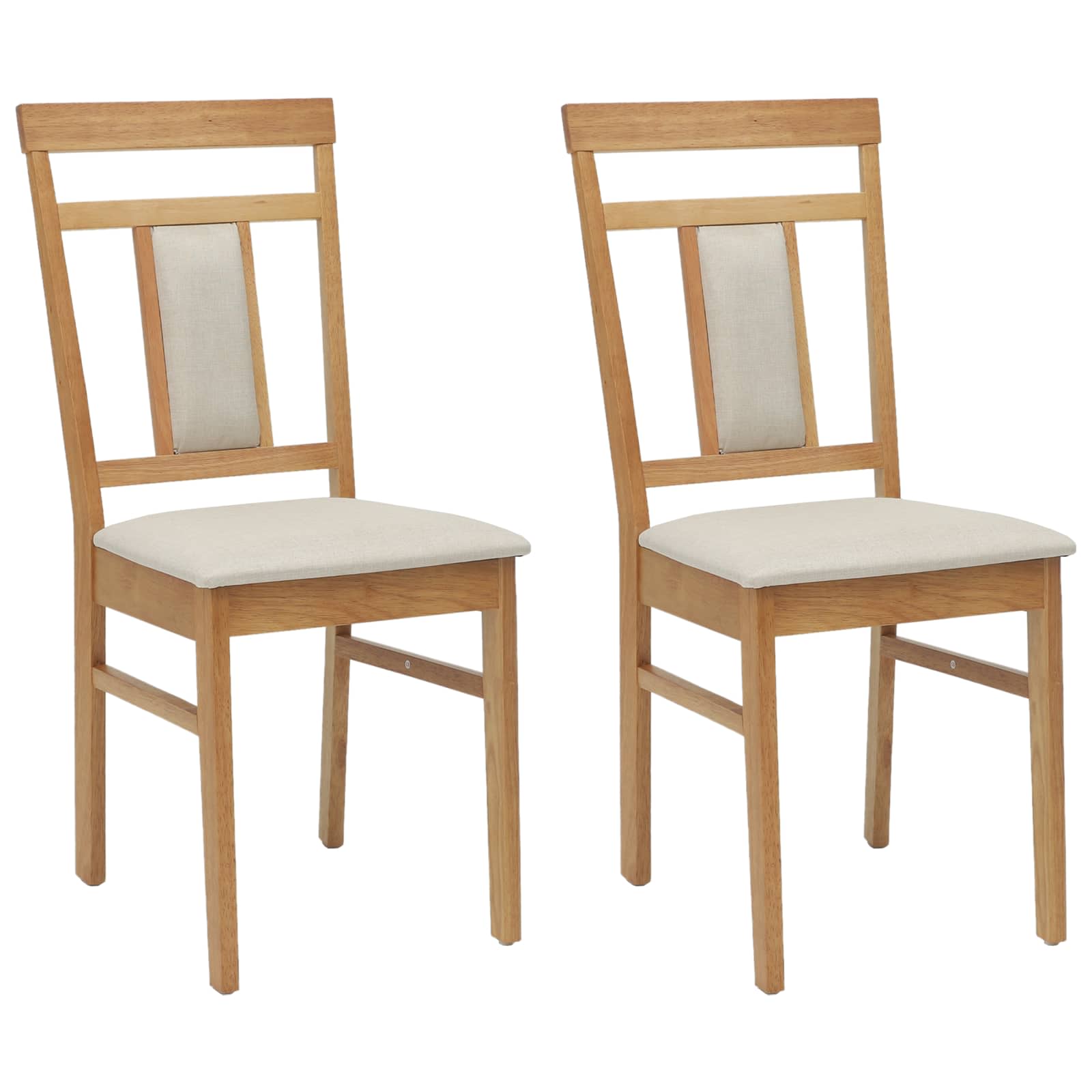 Stolac za blagovanje 2 pcs Prirodna i svijetla