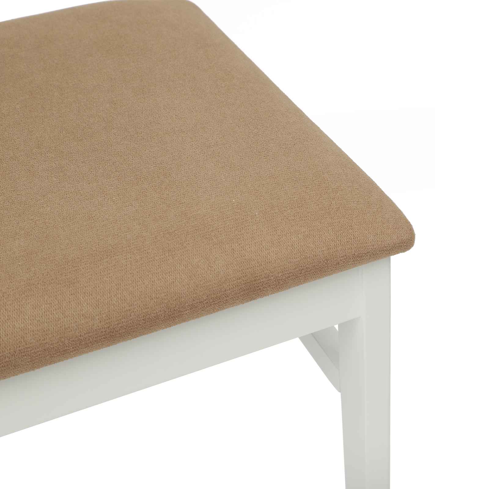 Stolac za blagovanje 2 pcs Bijela i smeđa Čvrsto drvo od gume