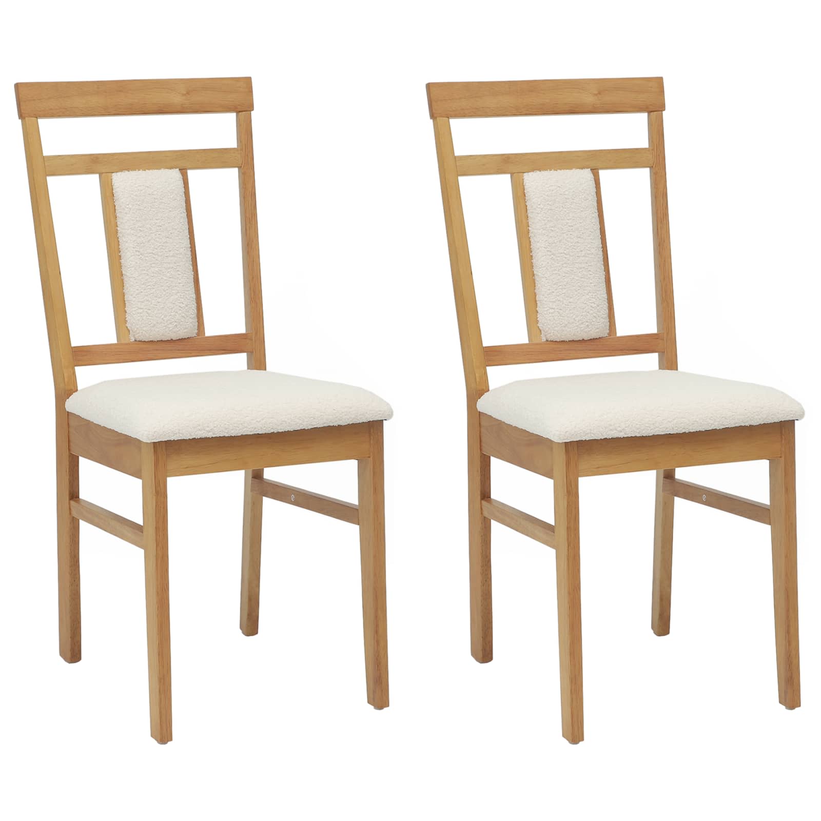Stolac za blagovanje 2 pcs Prirodna i svijetla