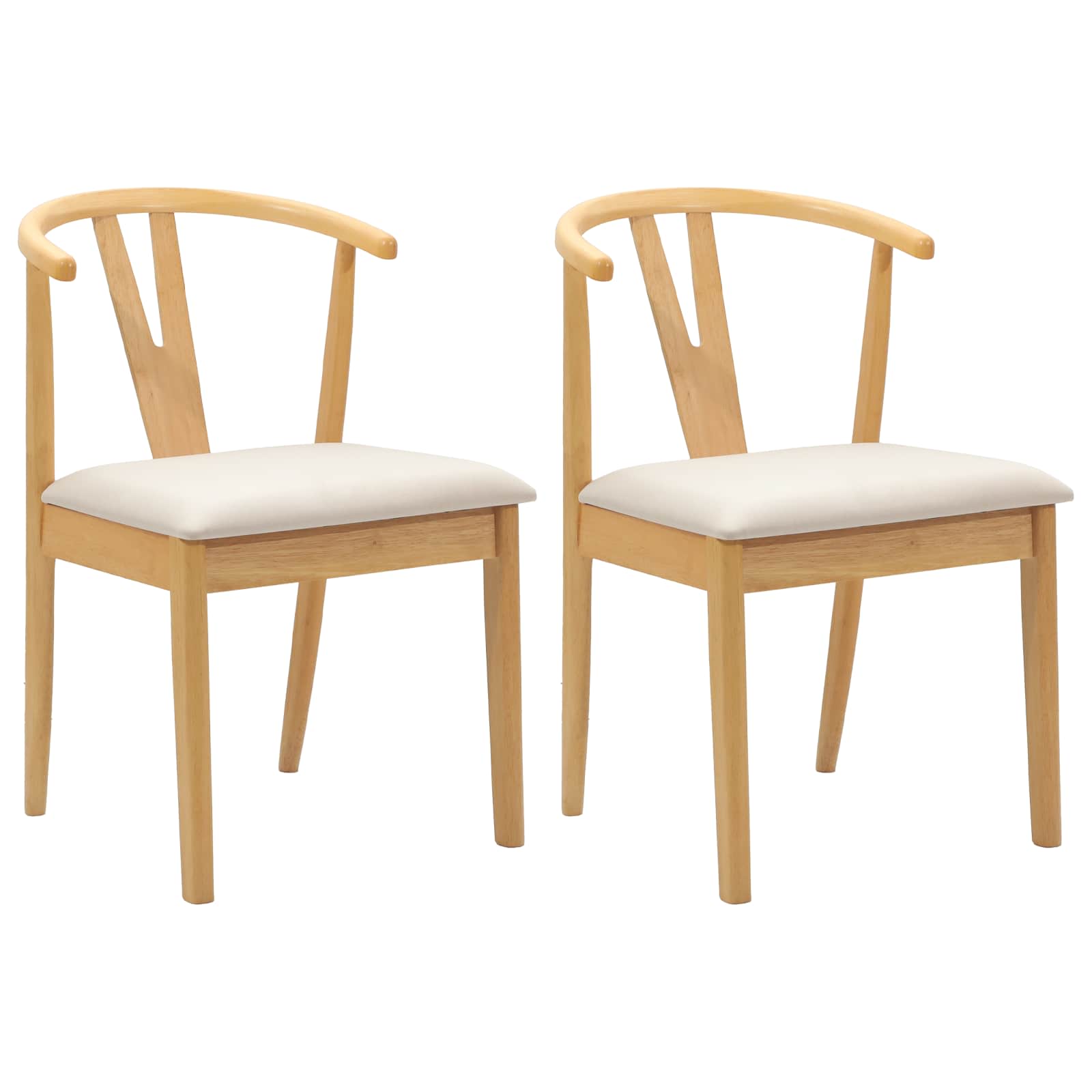 Stolac za blagovanje 2 pcs Prirodna i svijetla