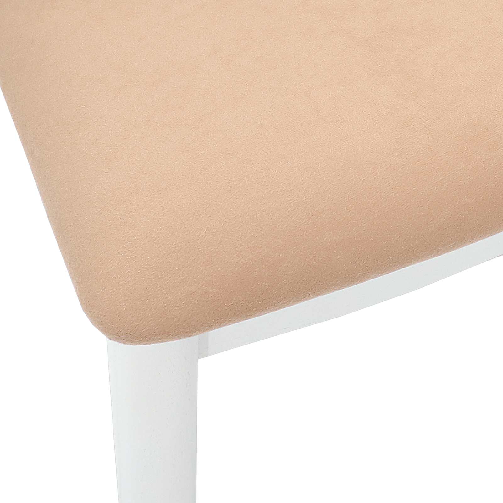 Stolac za blagovanje 2 pcs Bijela i smeđa Čvrsto drvo od gume