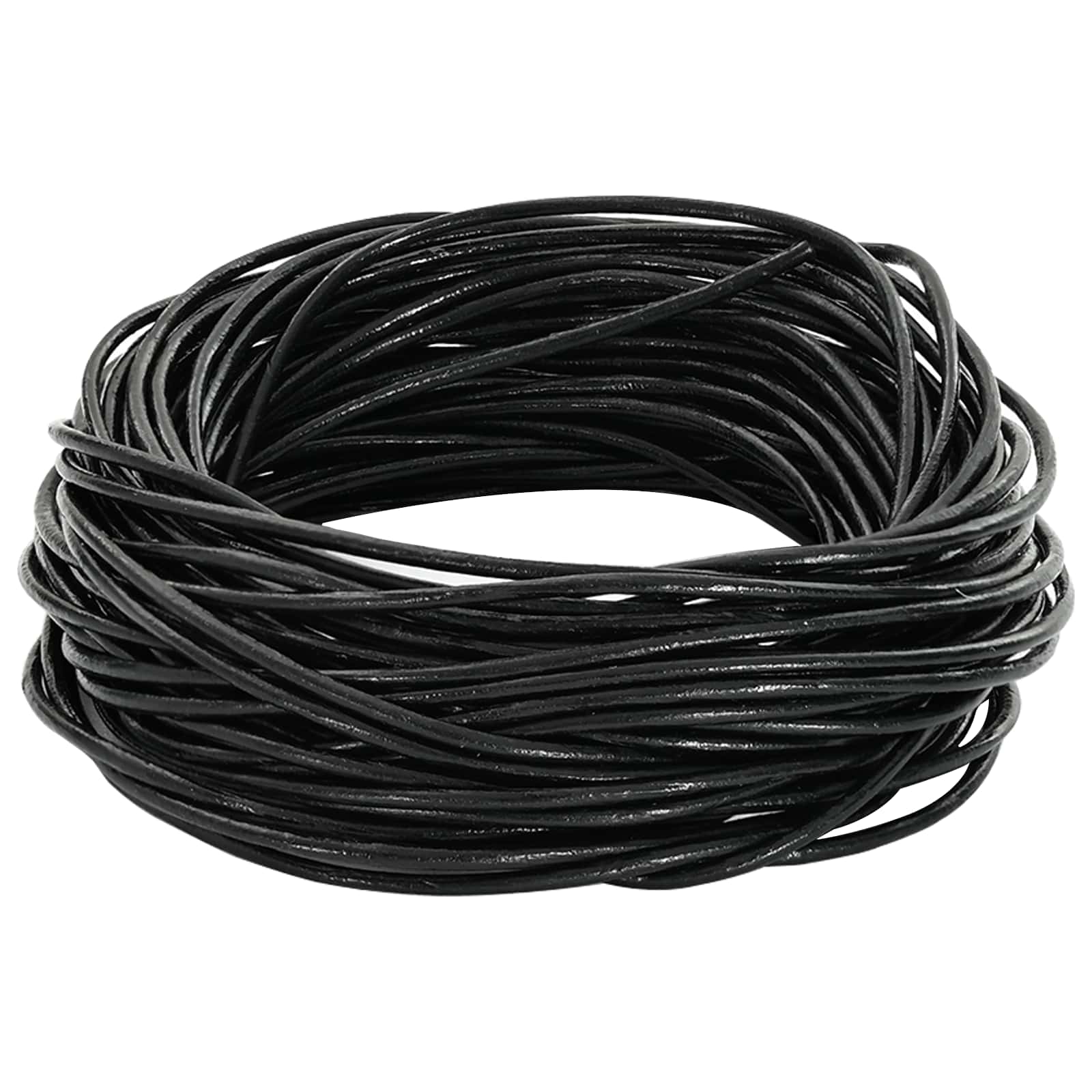 Kožni konop Crna Ø2 mm x 5 m Koža