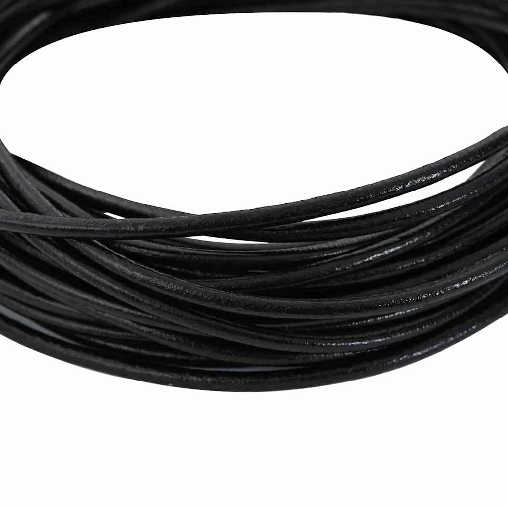 Kožni konop Crna Ø2,5 mm x 10 m Koža