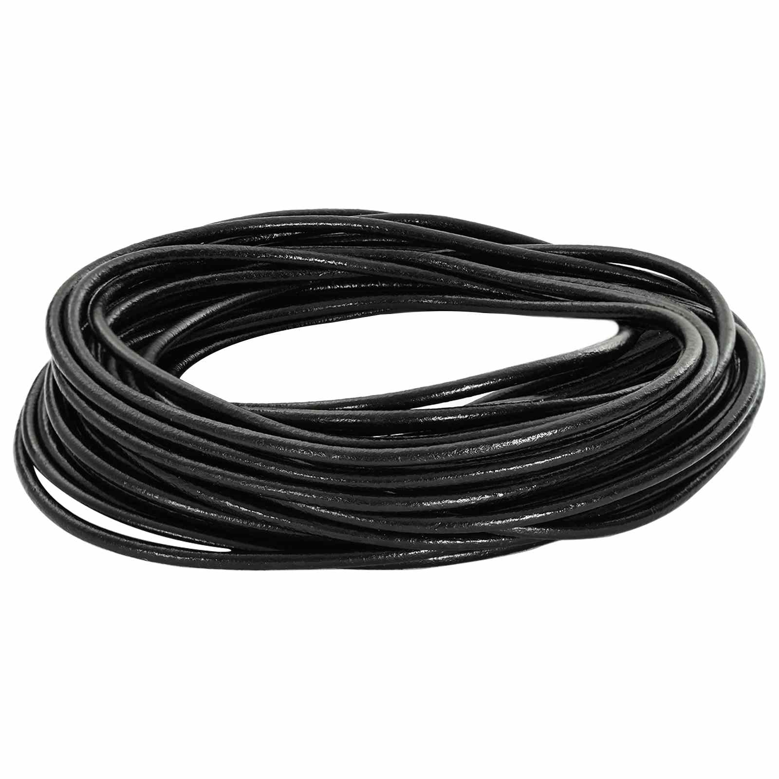 Kožni konop Crna Ø2,5 mm x 50 m Koža