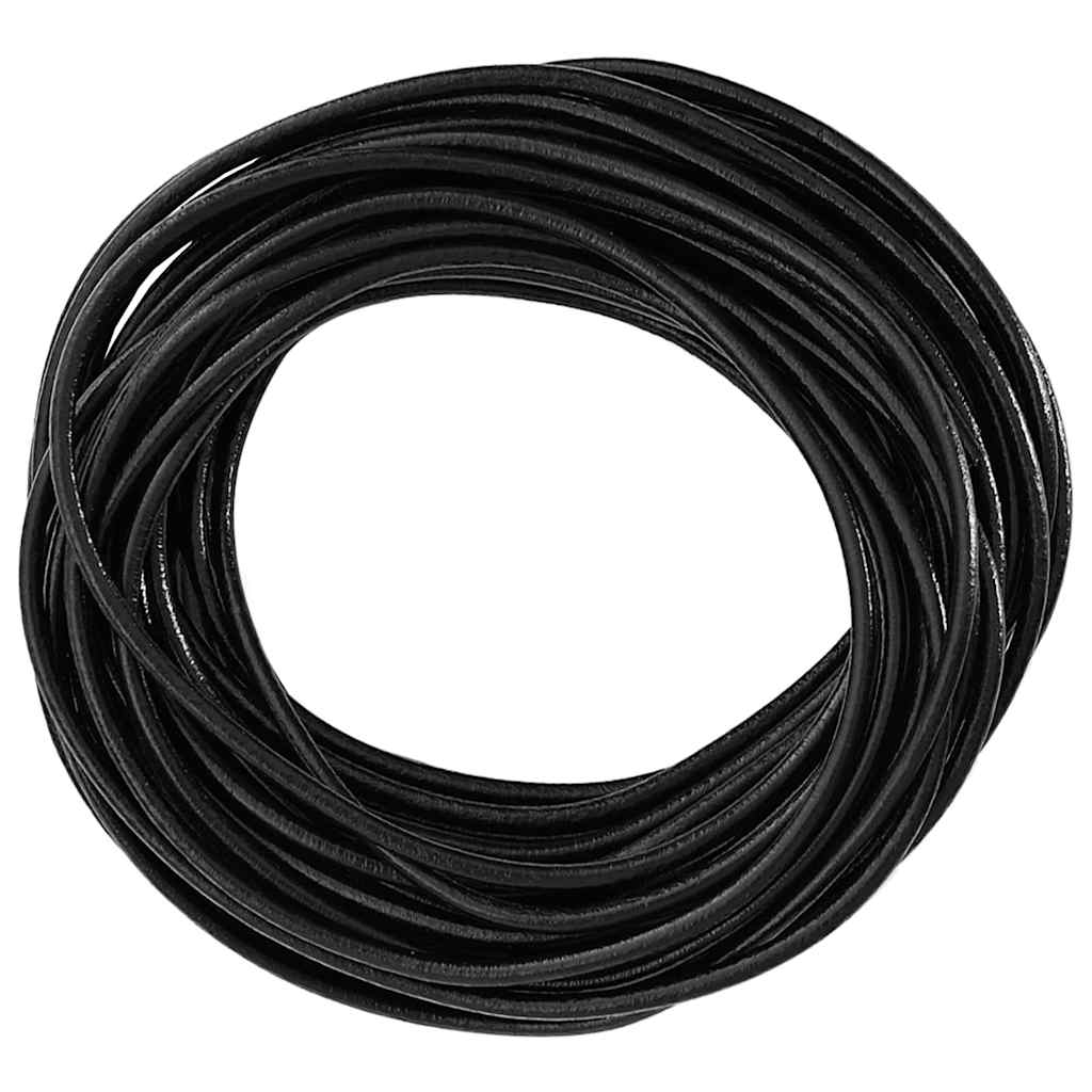 Kožni konop Crna Ø3 mm x 10 m Koža