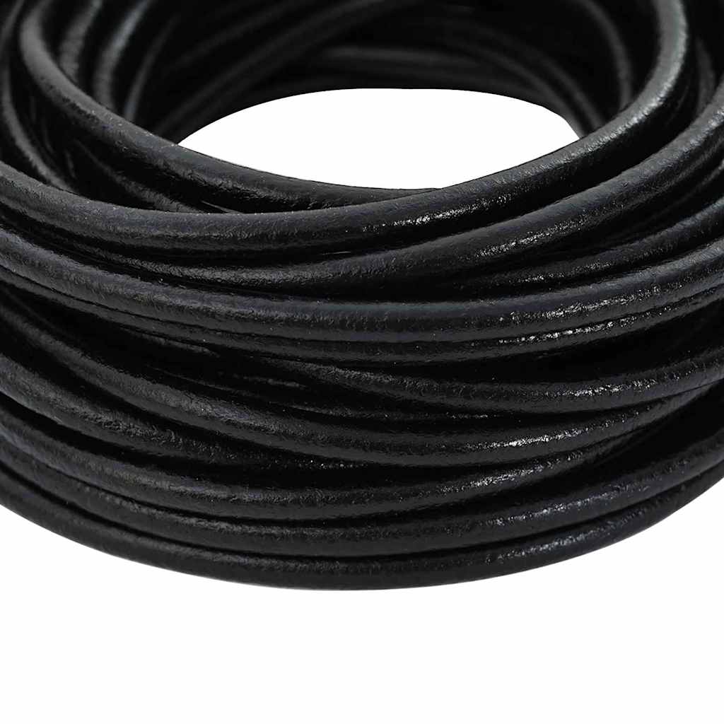 Kožni konop Crna Ø4 mm x 10 m Koža