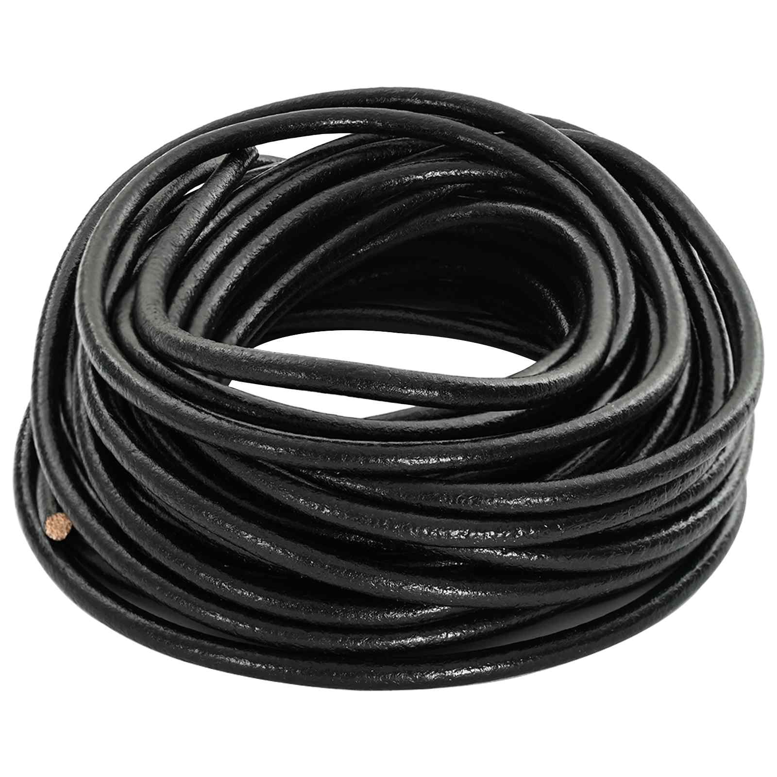 Kožni konop Crna Ø5 mm x 10 m Koža