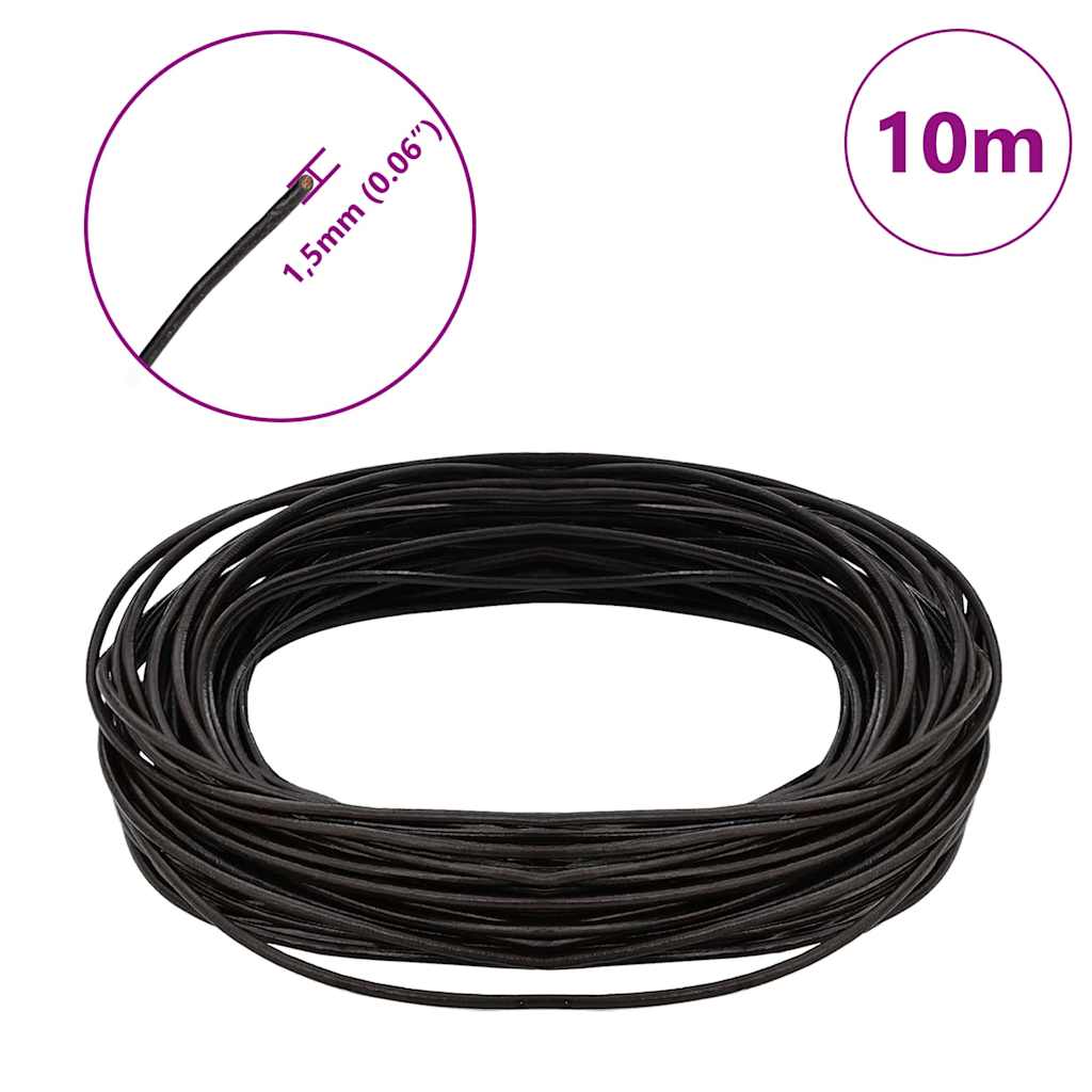 Kožni konop Tamno smeđa Ø1,5 mm x 10 m Koža
