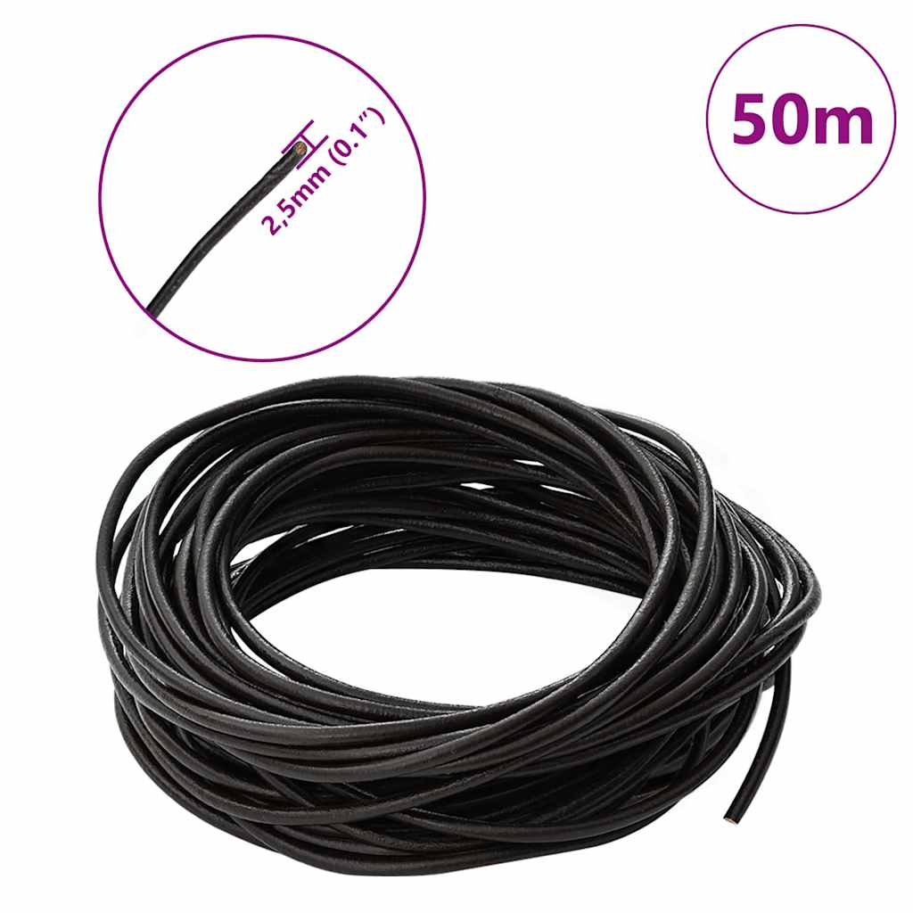Kožni konop Tamno smeđa Ø2,5 mm x 50 m Koža