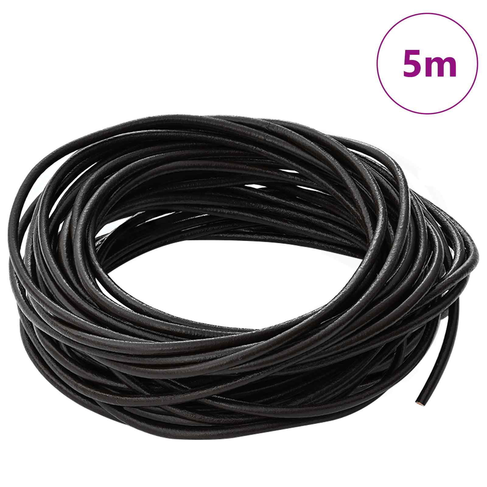 Kožni konop Tamno smeđa Ø3 mm x 5 m Koža