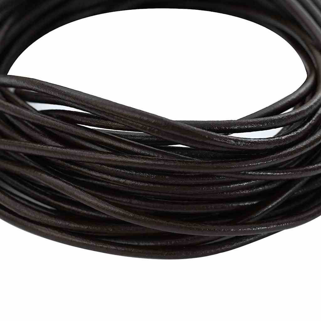 Kožni konop Tamno smeđa Ø3 mm x 10 m Koža