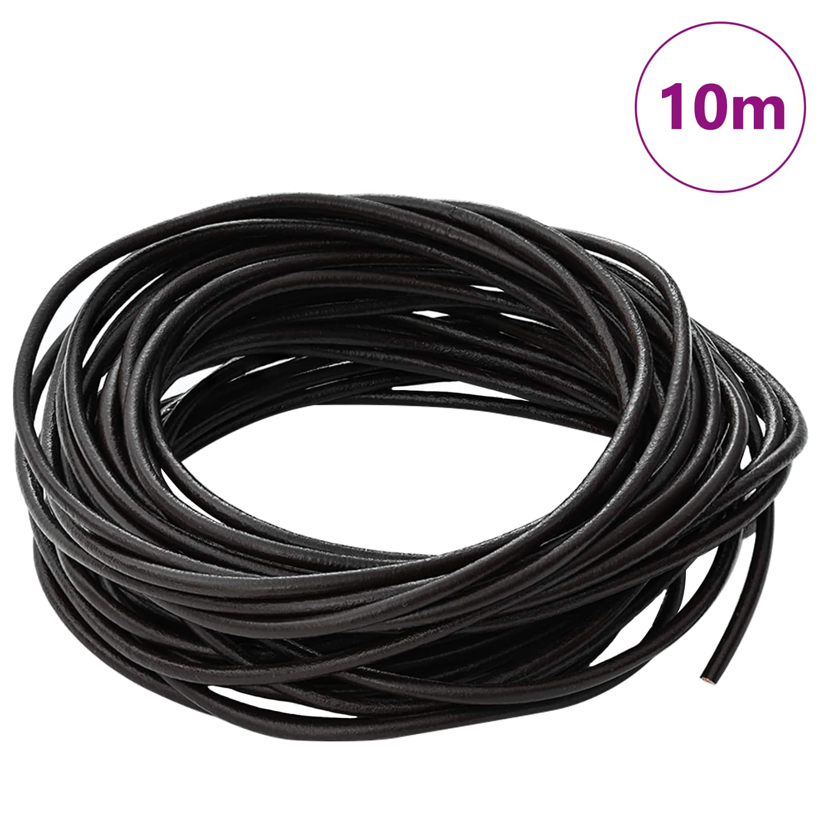 Kožni konop Tamno smeđa Ø3 mm x 10 m Koža