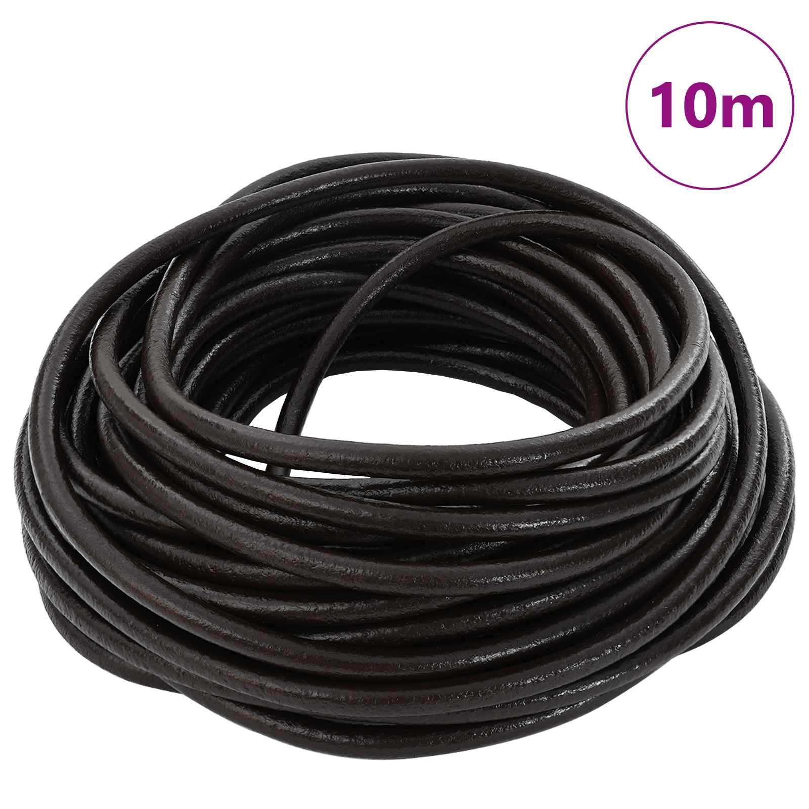 Kožni konop Tamno smeđa Ø4 mm x 10 m Koža