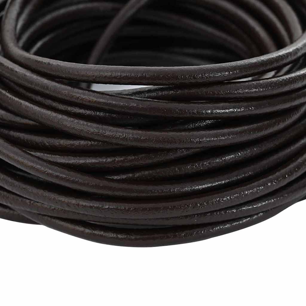 Kožni konop Tamno smeđa Ø5 mm x 10 m Koža
