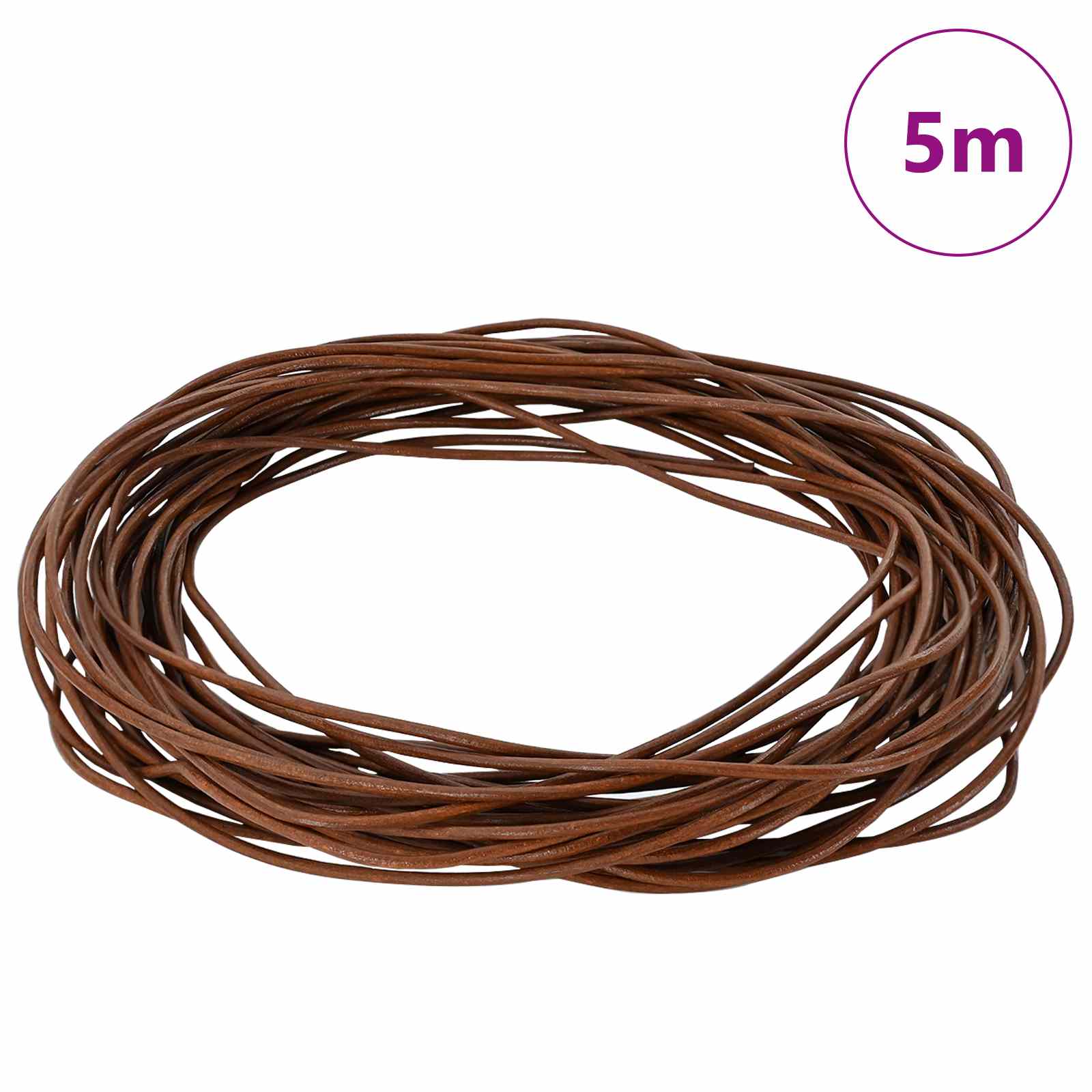 Kožni konop Svijetlosmeđa Ø1,5 mm x 5 m Koža