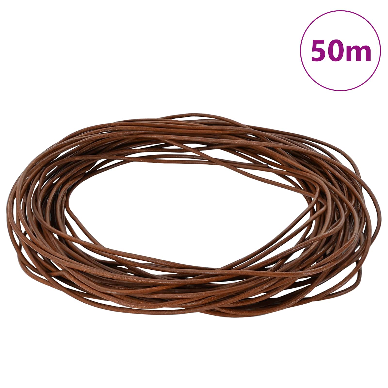 Kožni konop Svijetlosmeđa Ø1,5 mm x 50 m Koža