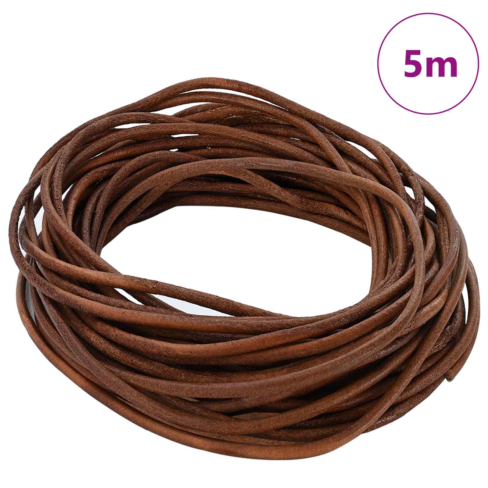 Kožni konop Svijetlosmeđa Ø2,5 mm x 5 m Koža
