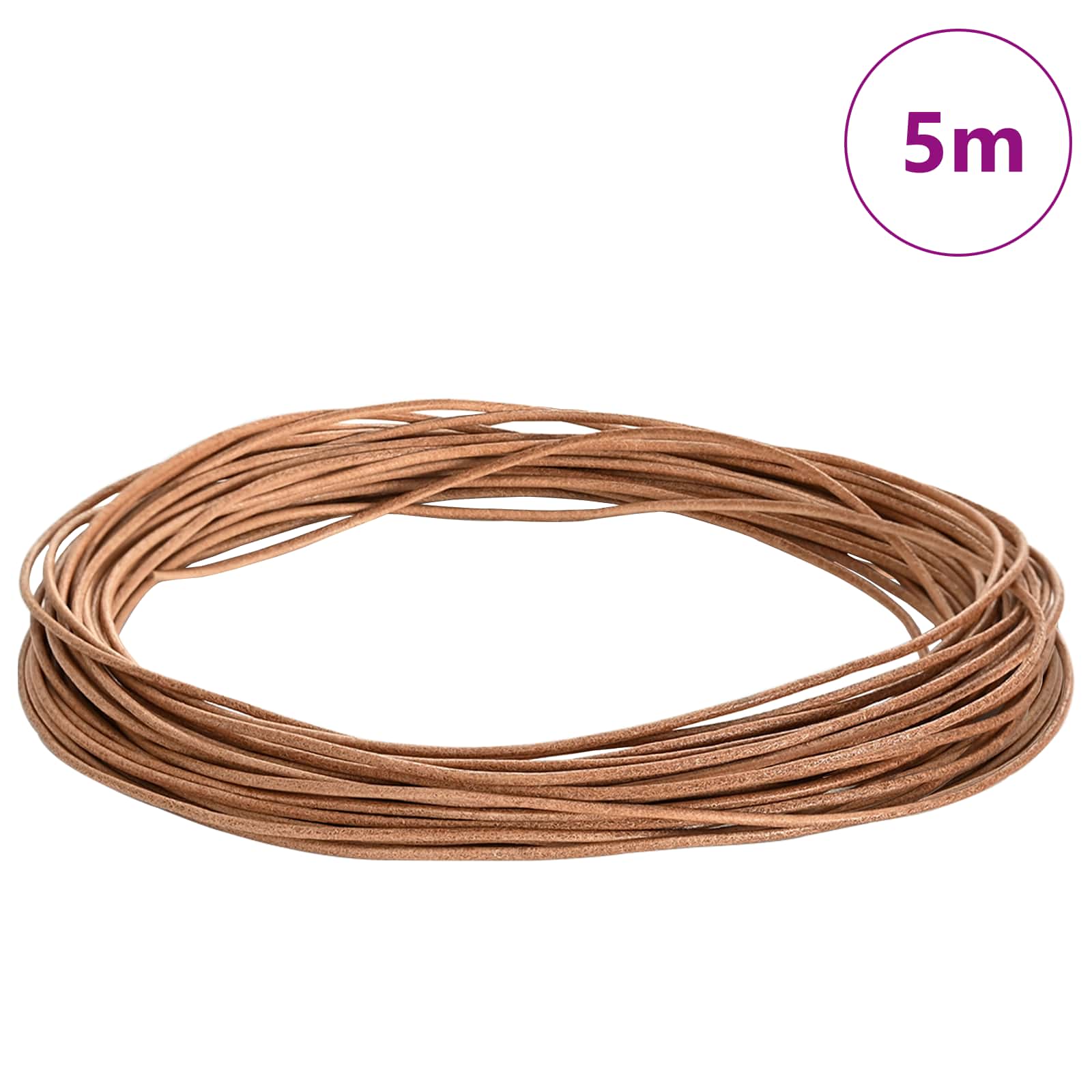 Kožni konop Smeđa Ø1 mm x 5 m Koža