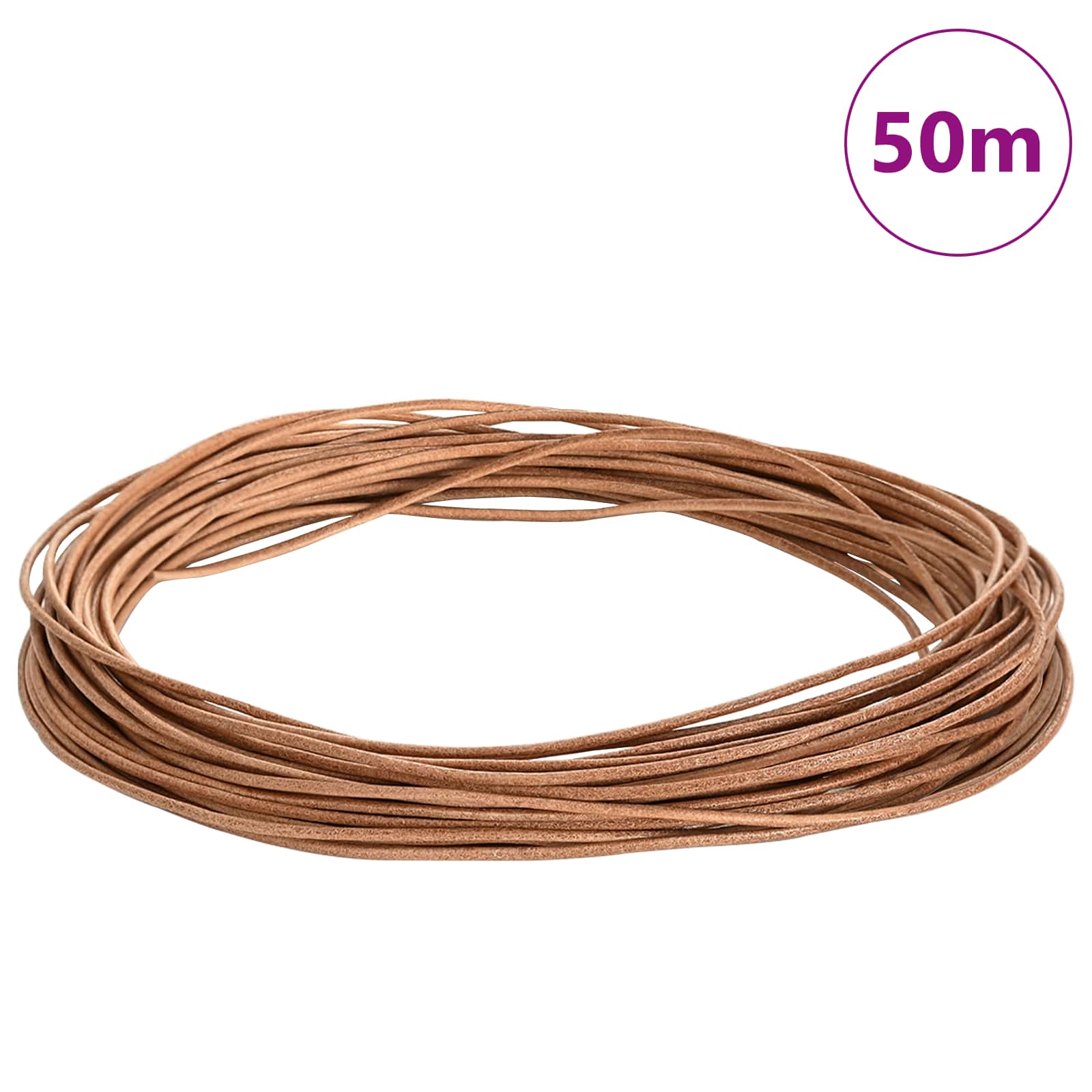 Kožni konop Smeđa Ø1,5 mm x 50 m Koža
