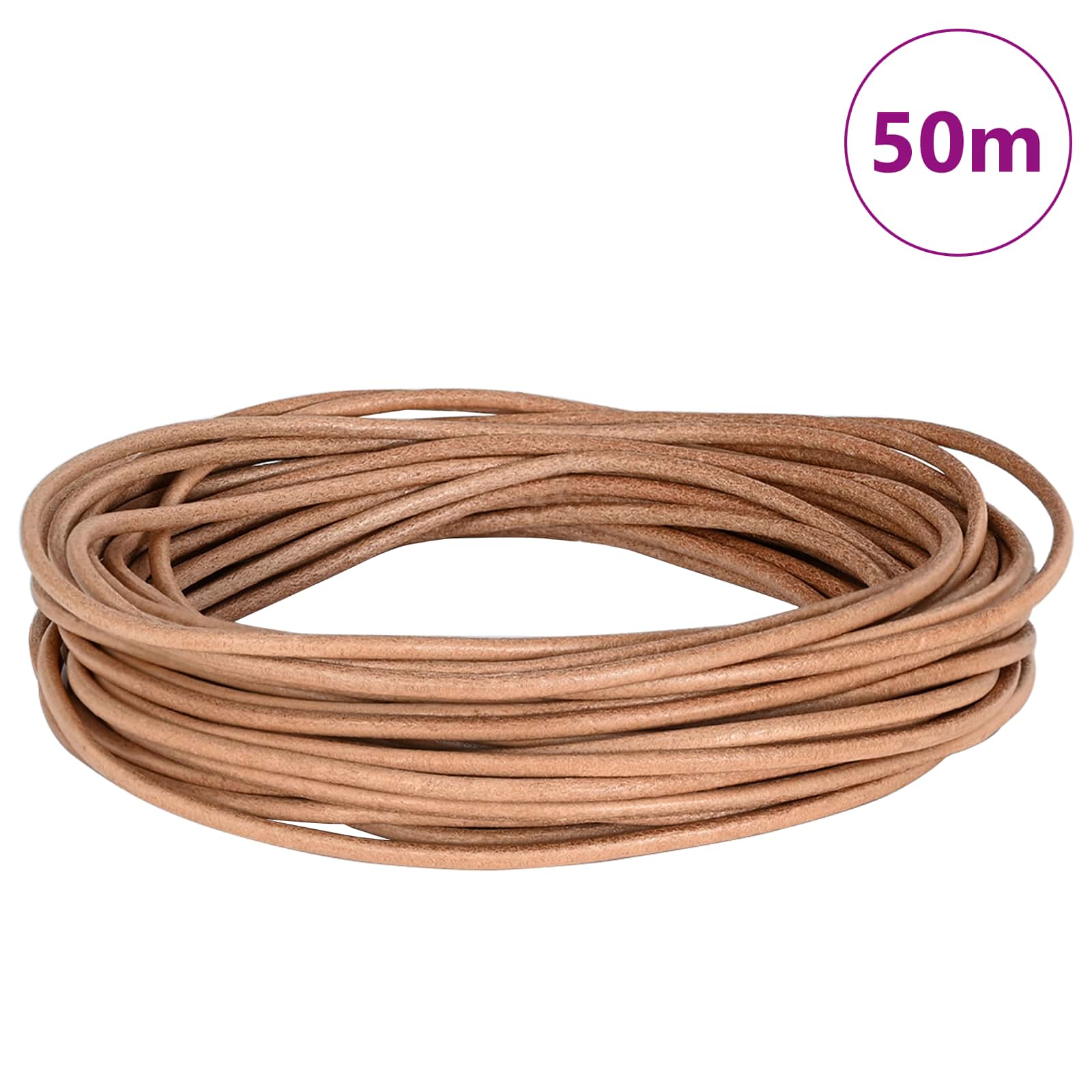 Kožni konop Smeđa Ø2,5 mm x 50 m Koža