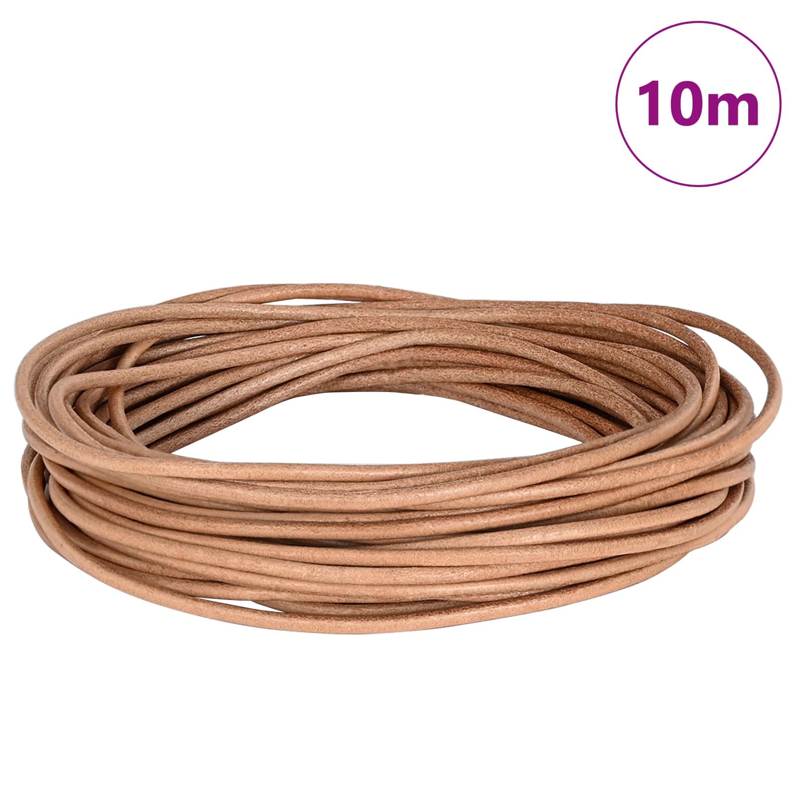 Kožni konop Smeđa Ø3 mm x 10 m Koža