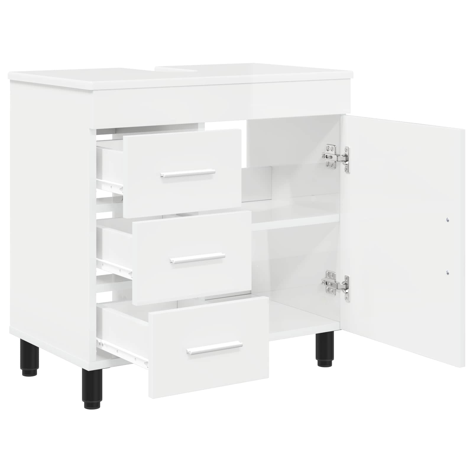 Toaletna jedinica Bijela visokog sjaja 60 x 35 x 60 cm