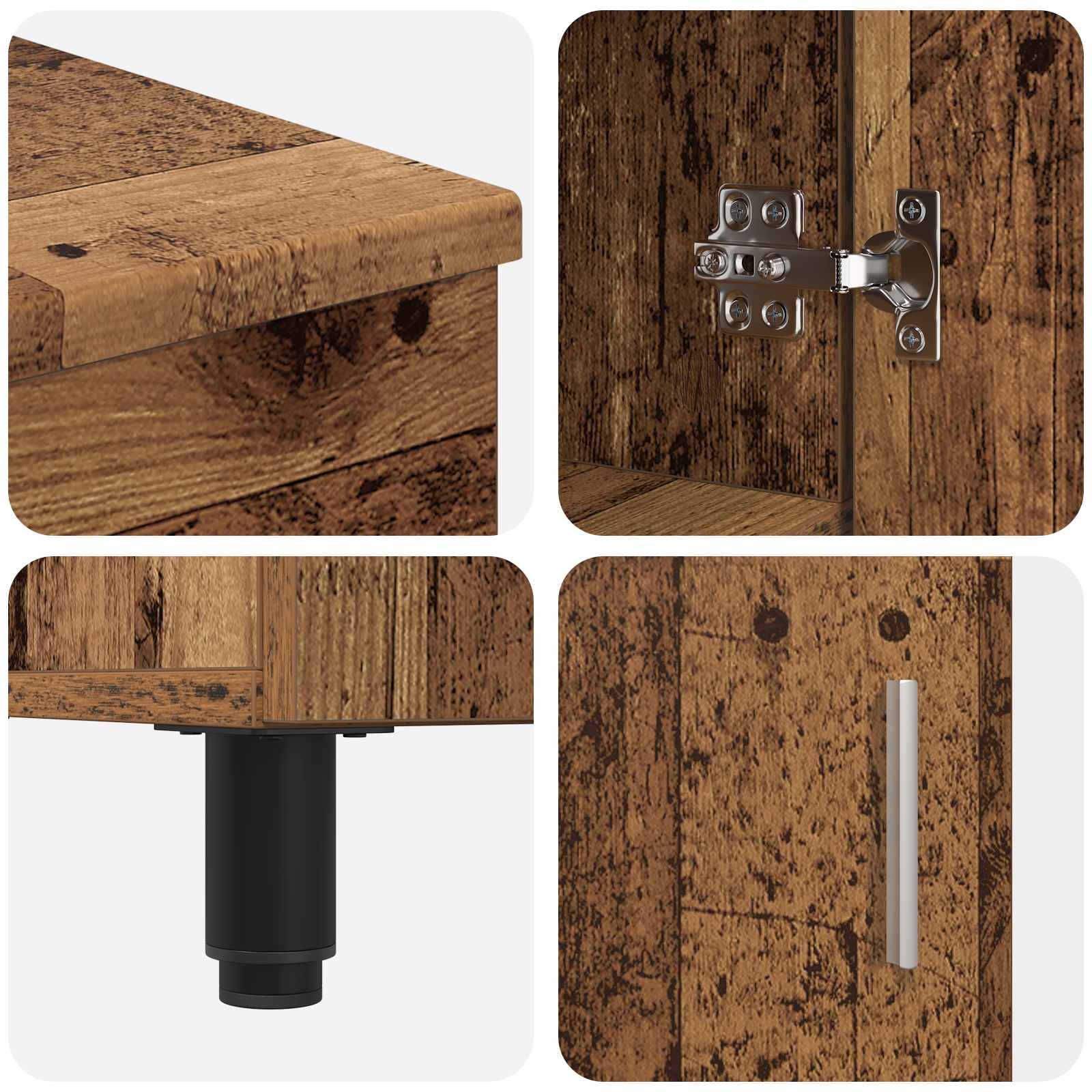 Toaletna jedinica Staro drvo 60 x 35 x 60 cm Konstruirano drvo