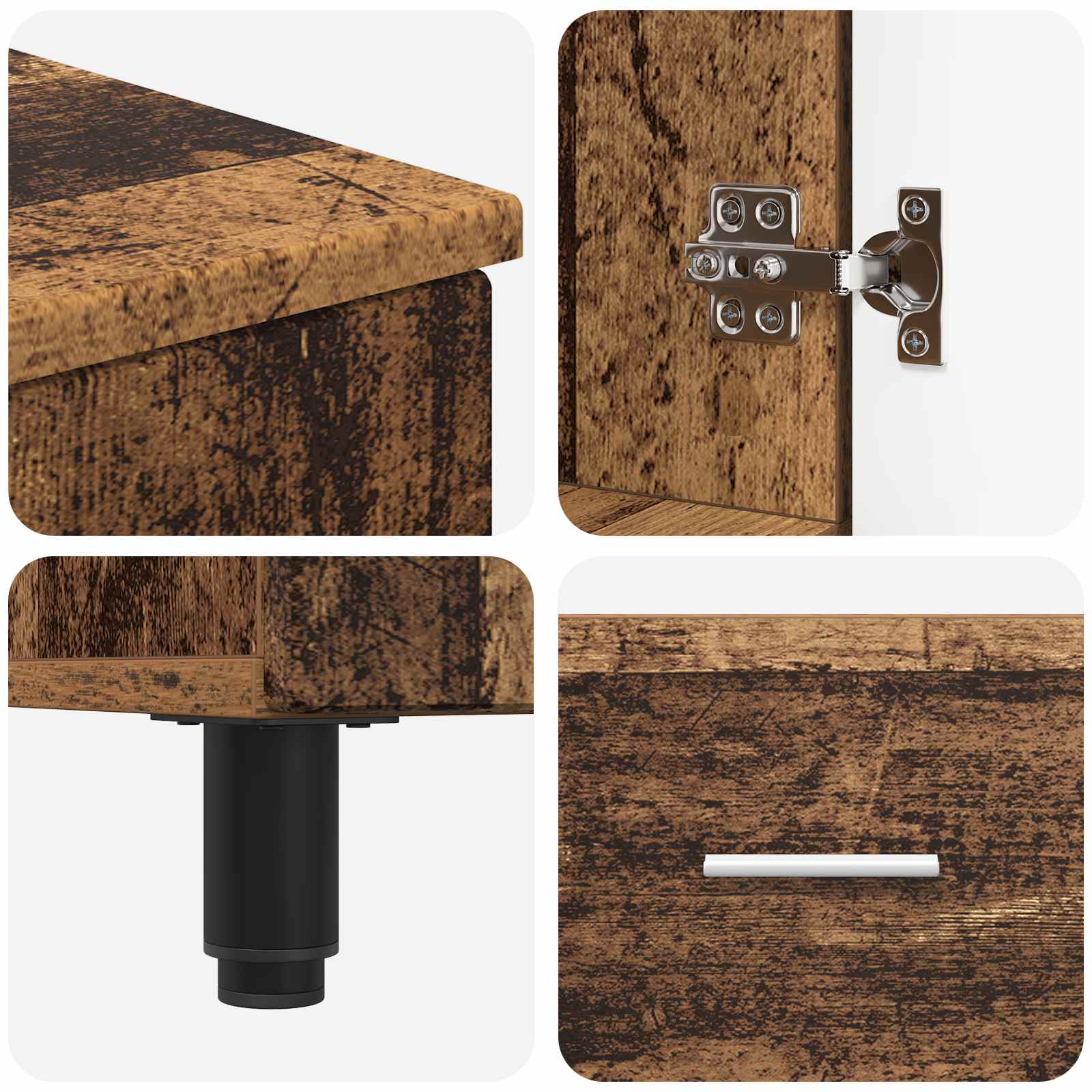 Toaletna jedinica Staro drvo 60 x 35 x 60 cm Konstruirano drvo
