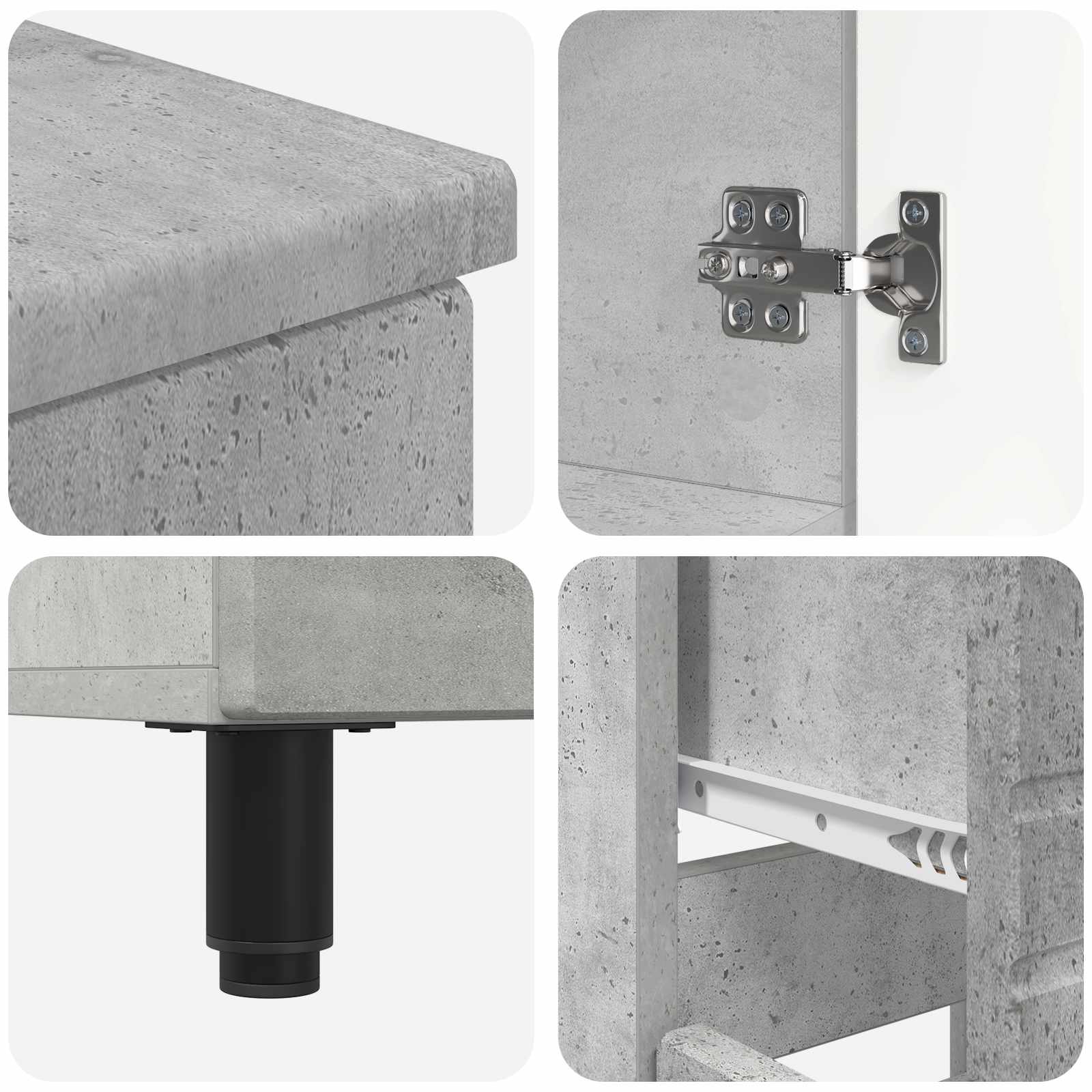 Toaletna jedinica Betonska siva 60 x 35 x 80 cm