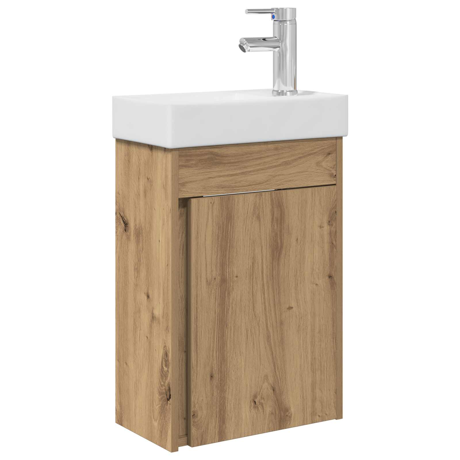 Jedinstveni ormar za kupaonicu s umivaonikom Hrast artisan