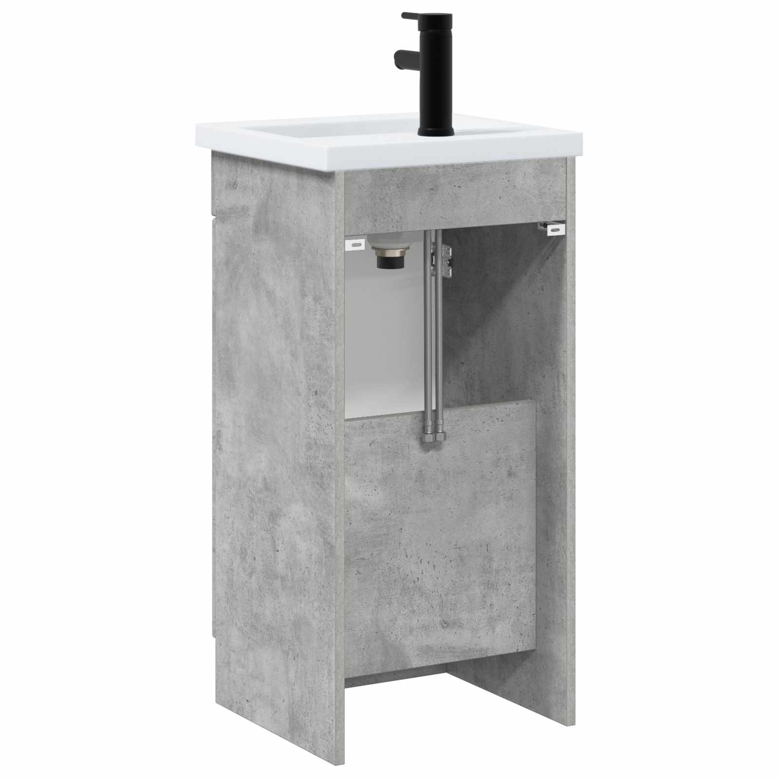 Kupaonski umivaonik s sudoperom Betonska siva 42 x 40 x 84,5 cm