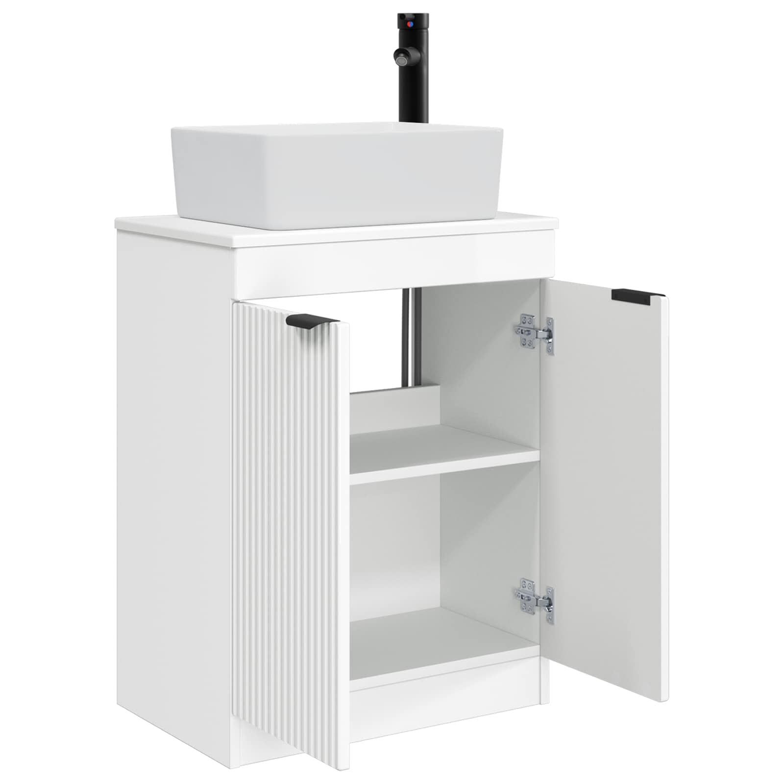 Kupaonski umivaonik s sudoperom Bijela visokog sjaja