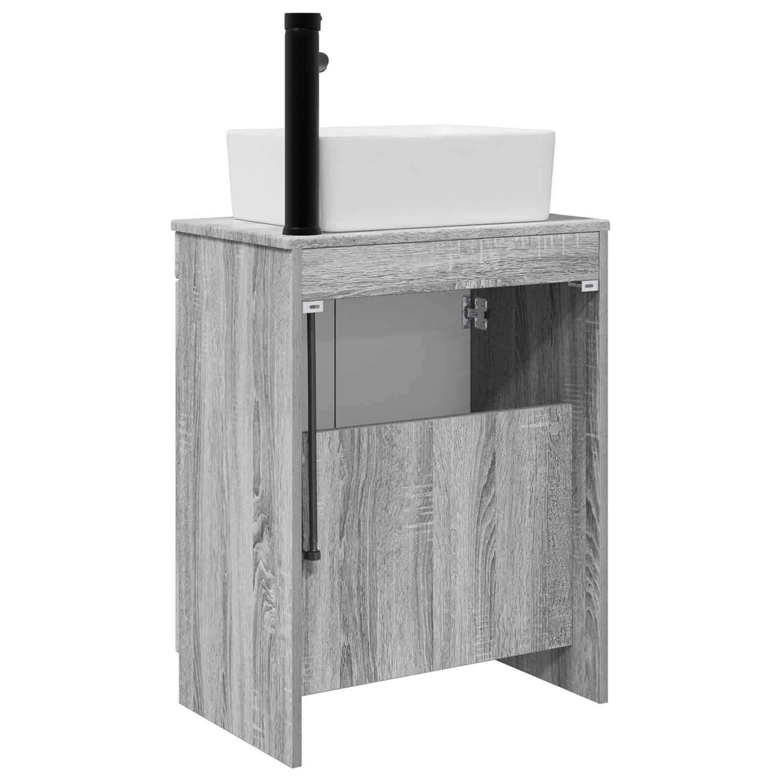 Kupaonski umivaonik s sudoperom Siva Sonoma 54 x 35 x 83 cm