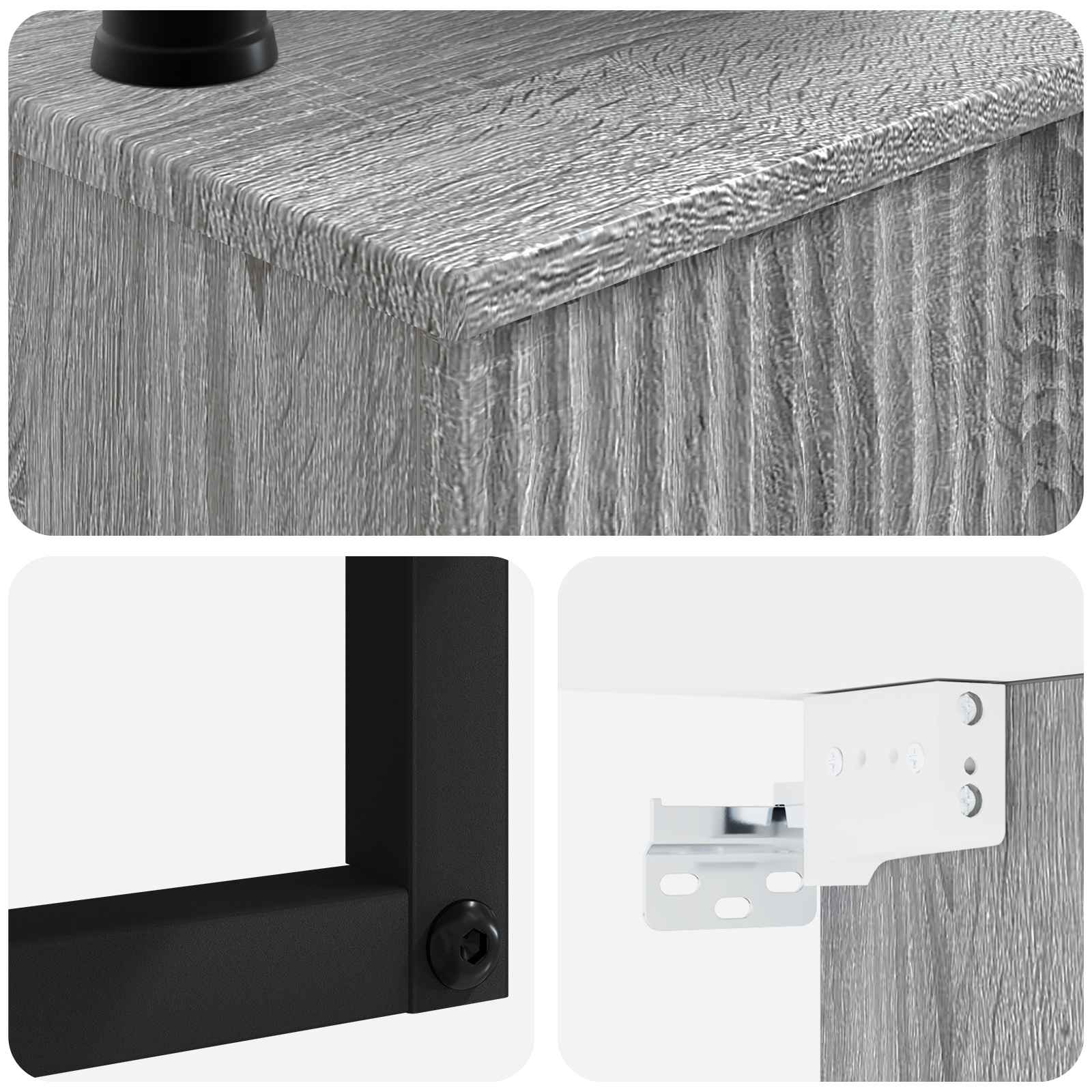 Zidni sudoper Siva Sonoma 50 x 41 x 39 cm Konstruirano drvo