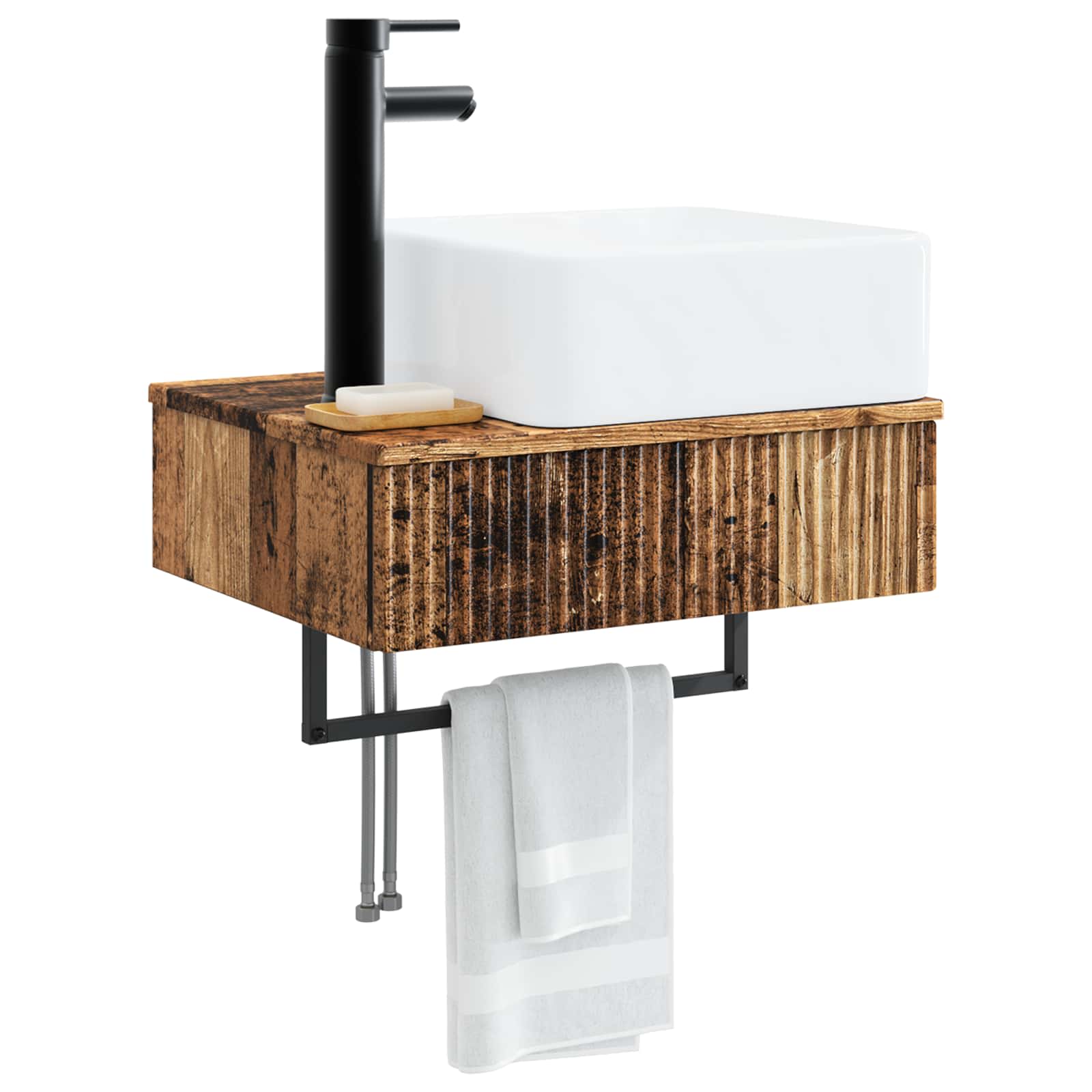 Zidni sudoper Staro drvo 50 x 41 x 39 cm Konstruirano drvo