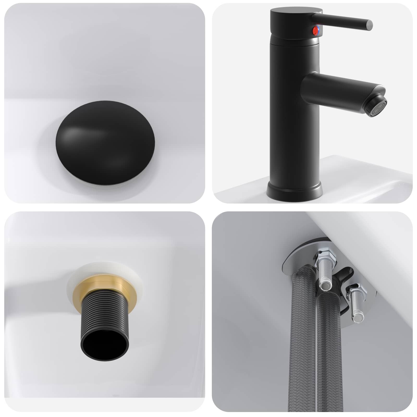Umivaonik za kupaonicu Mat Crna 45,5 x 25,5 x 13 cm Metal