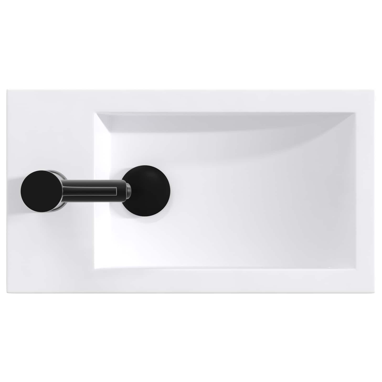 Umivaonik za kupaonicu Mat Crna 45,5 x 25,5 x 13 cm Metal