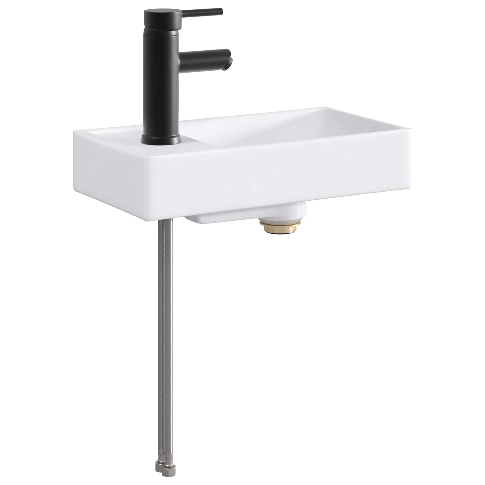Umivaonik za kupaonicu Mat Crna 40,5 x 22,5 x 11,5 cm Metal