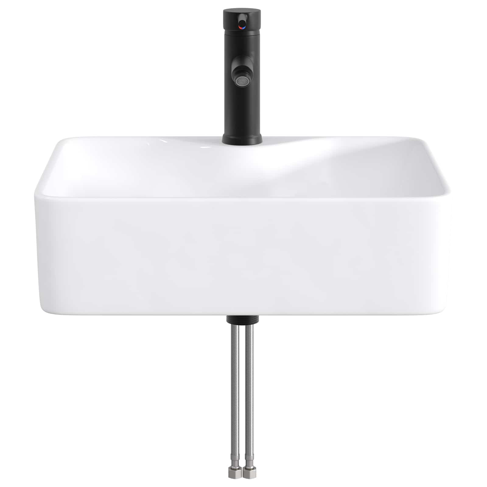 Umivaonik za kupaonicu Mat Crna 48,5 x 37,5 x 13 cm Metal