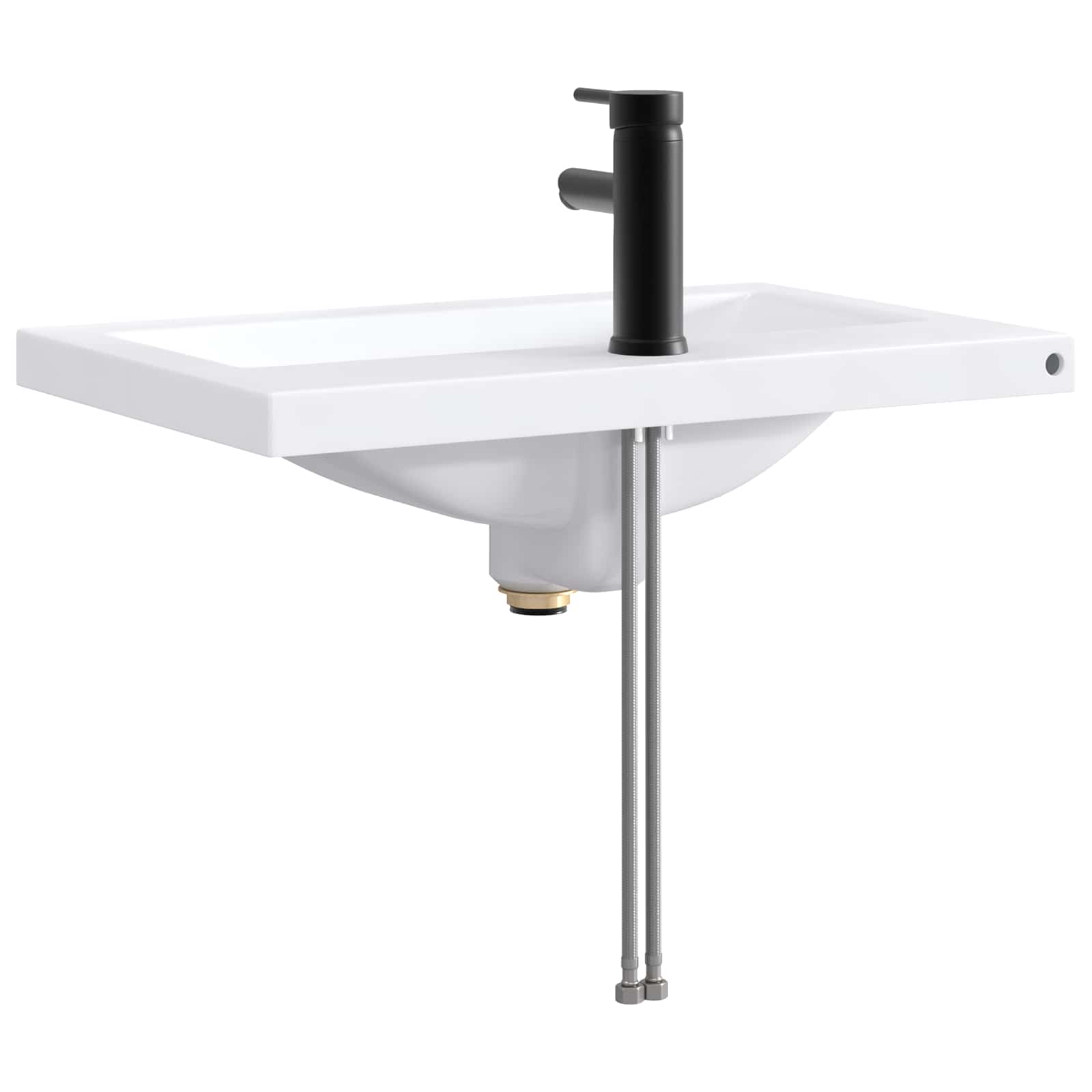 Umivaonik za kupaonicu Mat Crna 61 x 40 x 16,5 cm Metal