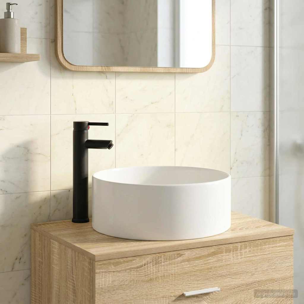 Umivaonik za kupaonicu Mat Crna 40,5 x 40,5 x 15,5 cm Metal