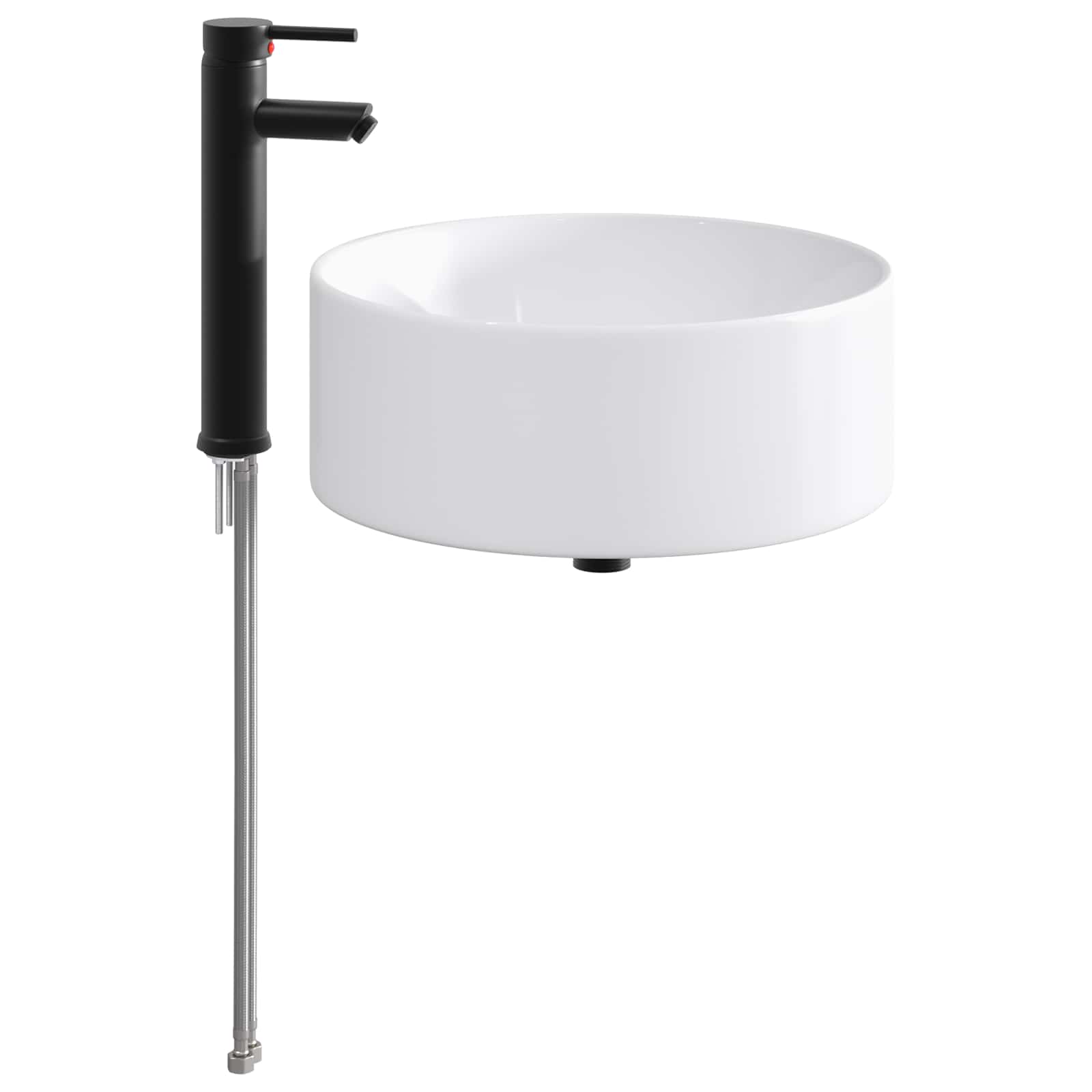 Umivaonik za kupaonicu Mat Crna 40,5 x 40,5 x 15,5 cm Metal