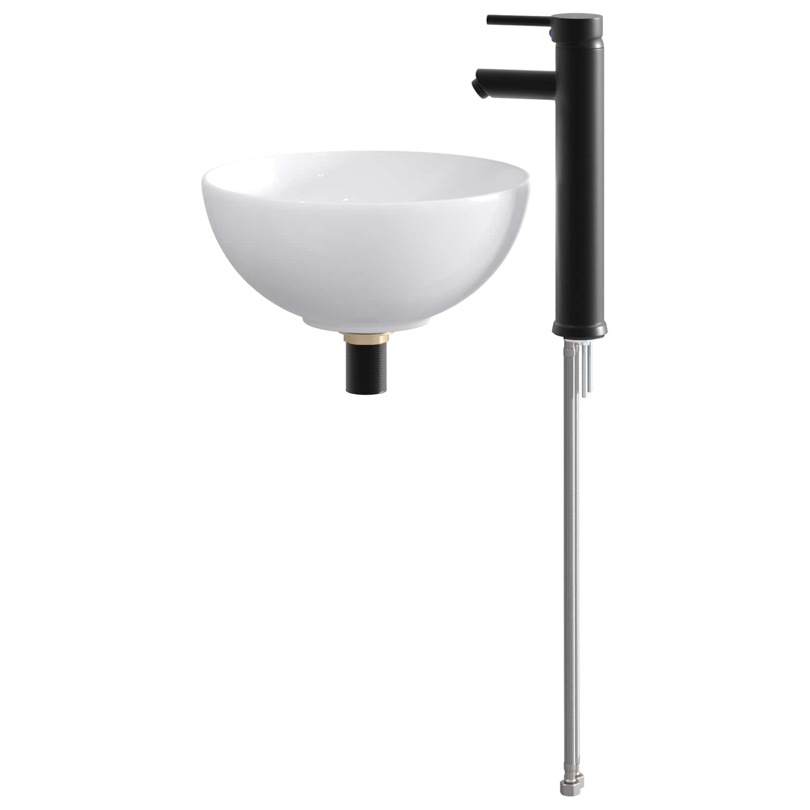 Umivaonik za kupaonicu Mat Crna 32 x 32 x 13 cm Metal