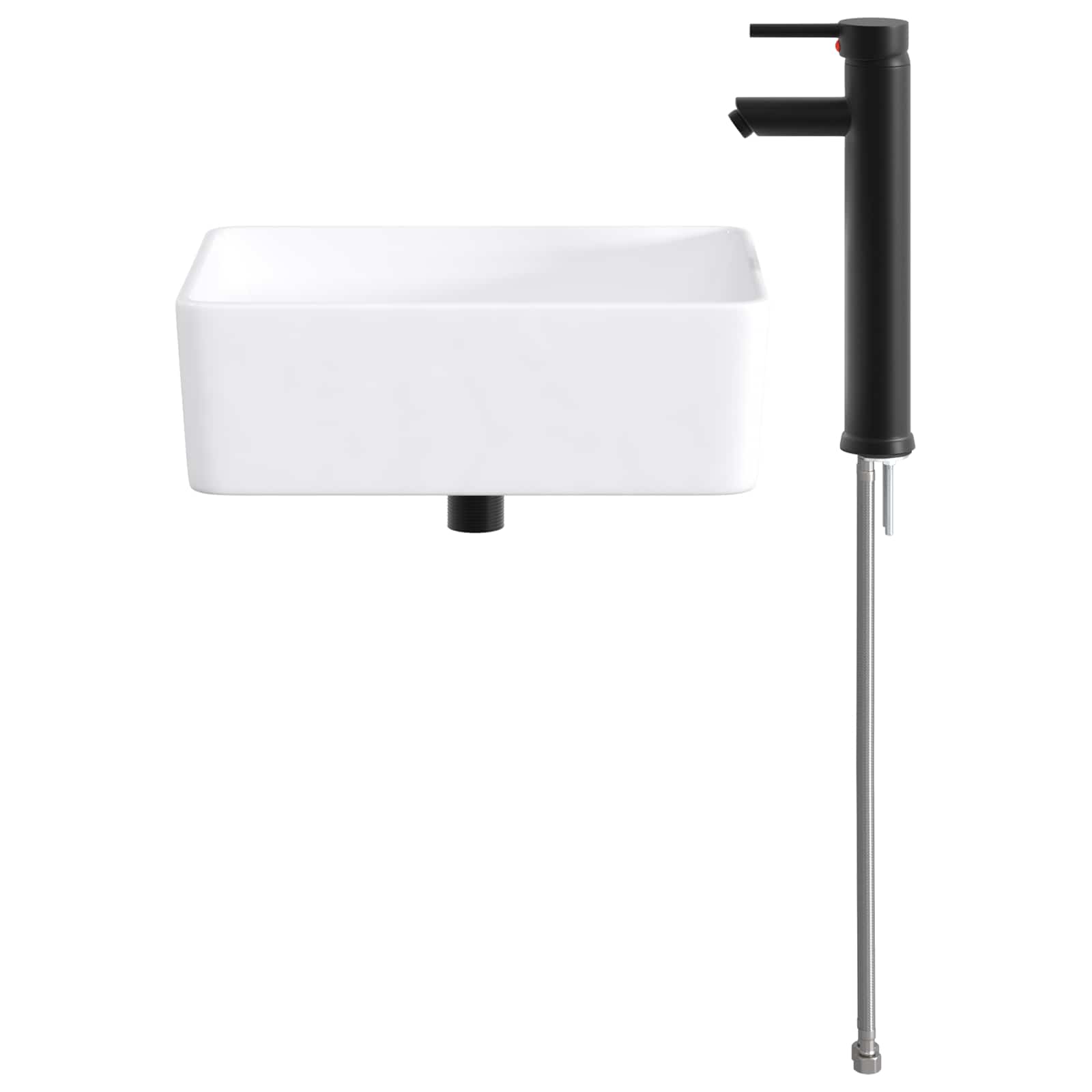 Umivaonik za kupaonicu Mat Crna 40,5 x 30,5 x 13 cm Metal